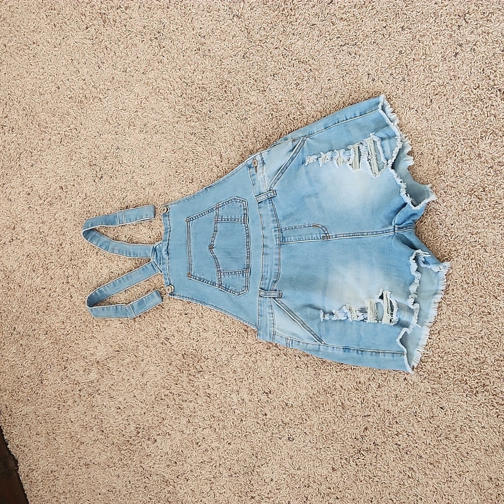 Denim Short Overalls